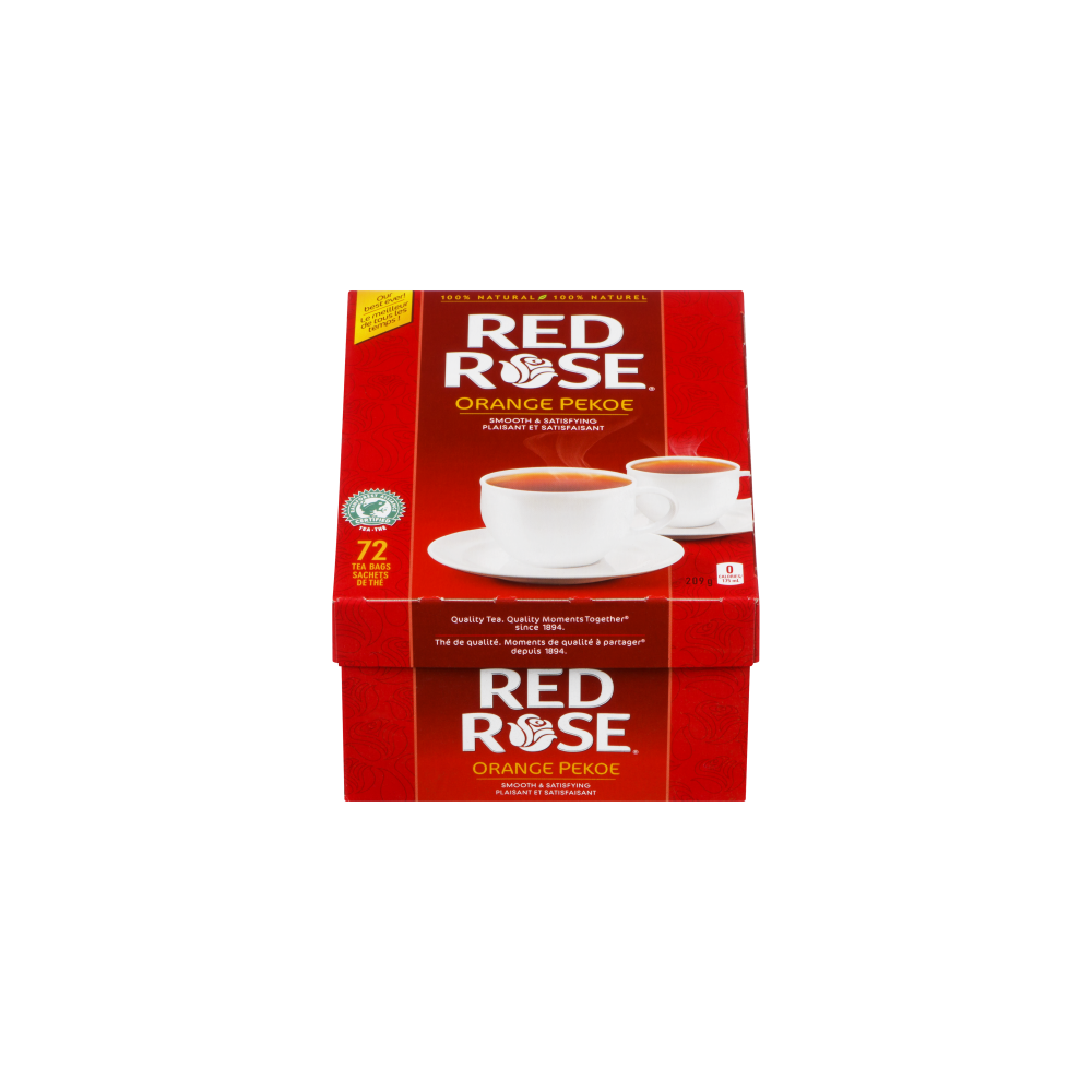 Red Rose Decaffeinated Black Tea - 48 Bags | CanadianfoodtoUSA